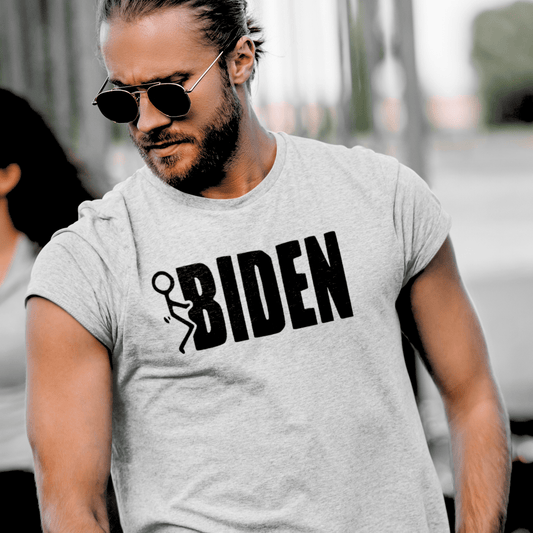 F - Biden T - Shirt - The Right Side PrintsF - Biden T - ShirtT - ShirtGrayUnisex Crew Small