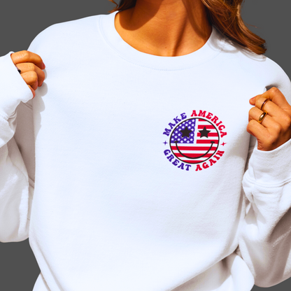 Make America Great Again Wavy Text Sweatshirt