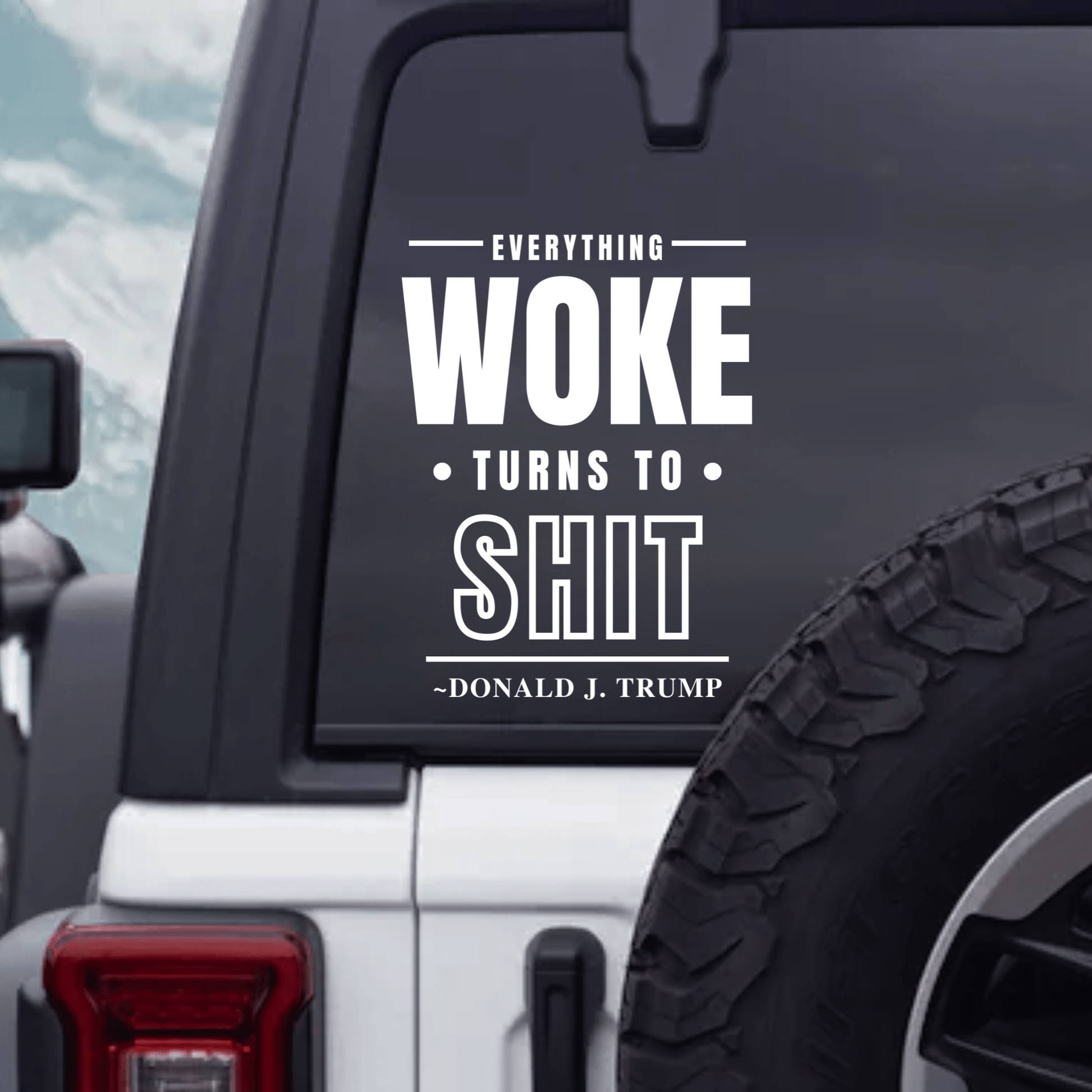 Everything Woke Turns To Shit Decal - The Right Side PrintsEverything Woke Turns To Shit DecalAccessories9" x 4.5"