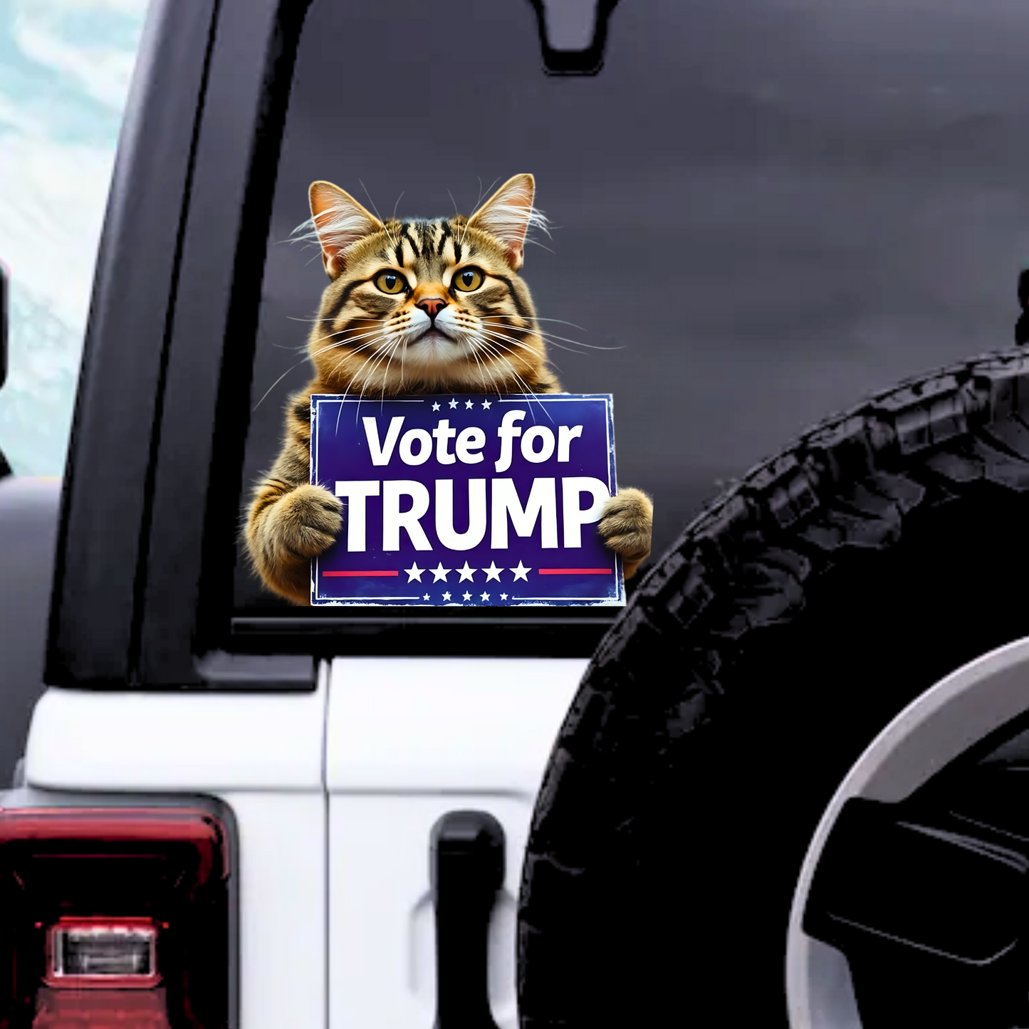 They're Eating The Dogs and cats Trump Window decal.