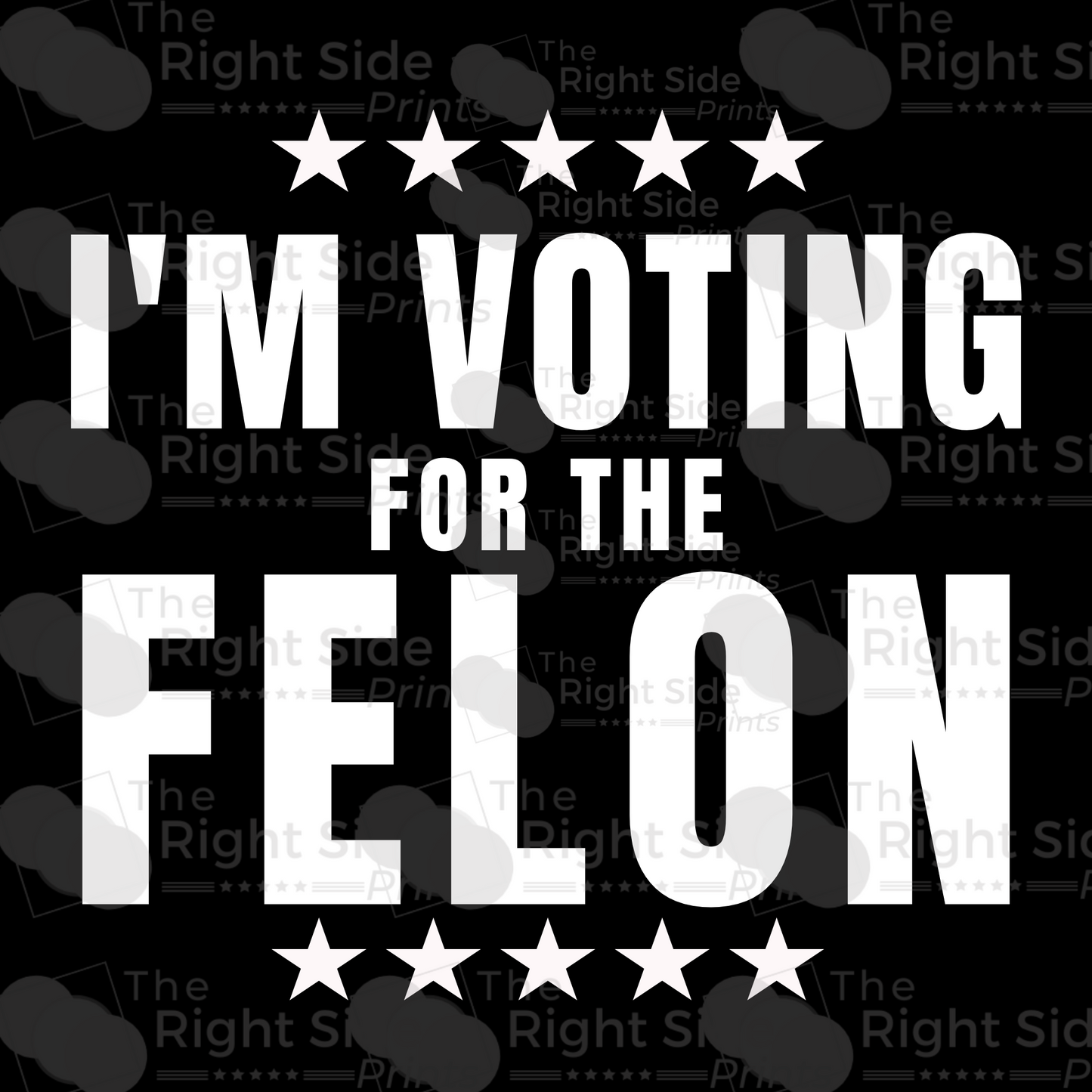 I'M VOTING FOR THE FELON AUTO DECAL