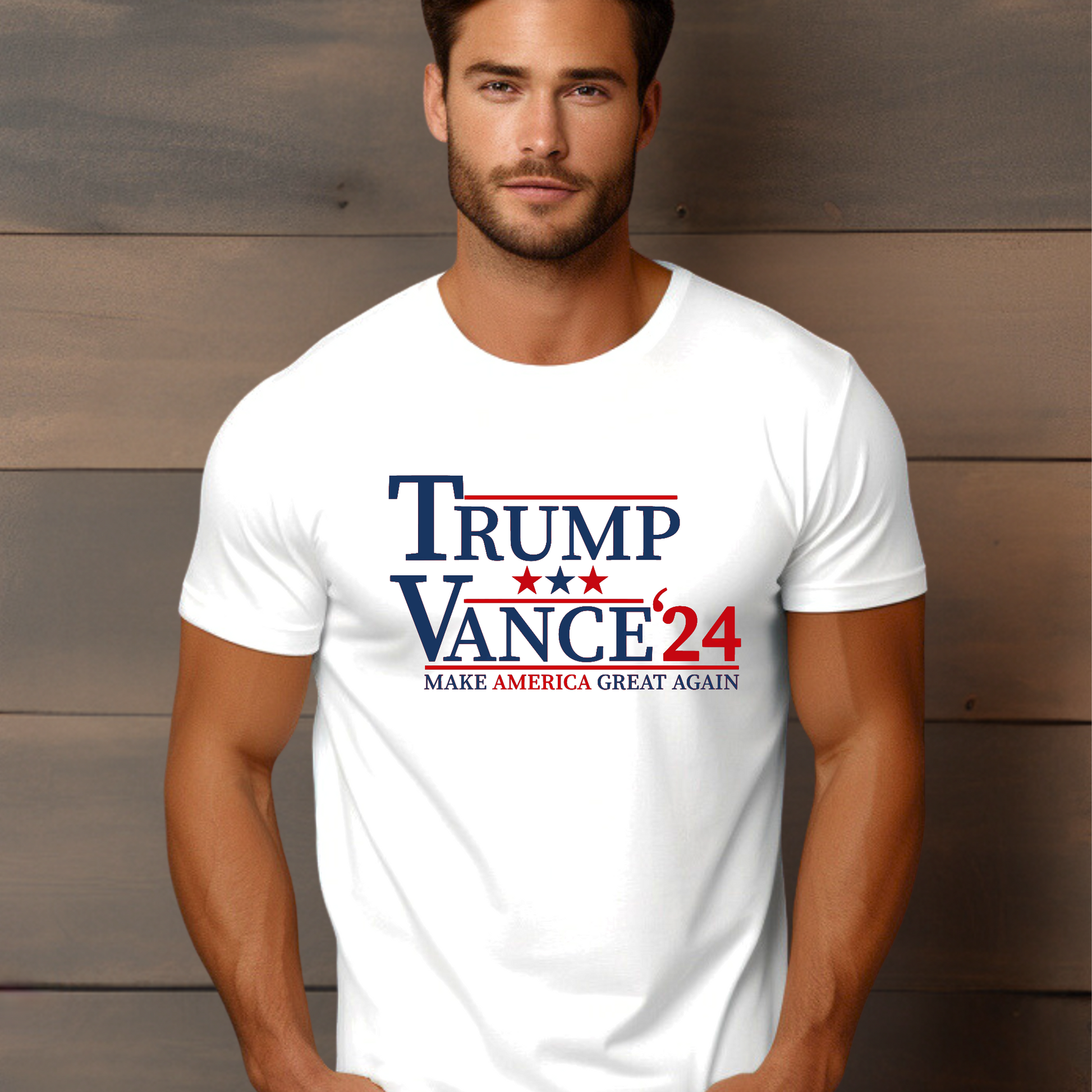 Support your favorite candidate with our Trump Vance 2024 T-shirt. Made with high-quality materials, this shirt features a bold design showcasing your passion for the upcoming election. Show your support and make a statement with this comfortable and stylish t-shirt. Wear it to rallies, events, or simply around town to show your unwavering dedication to the cause.