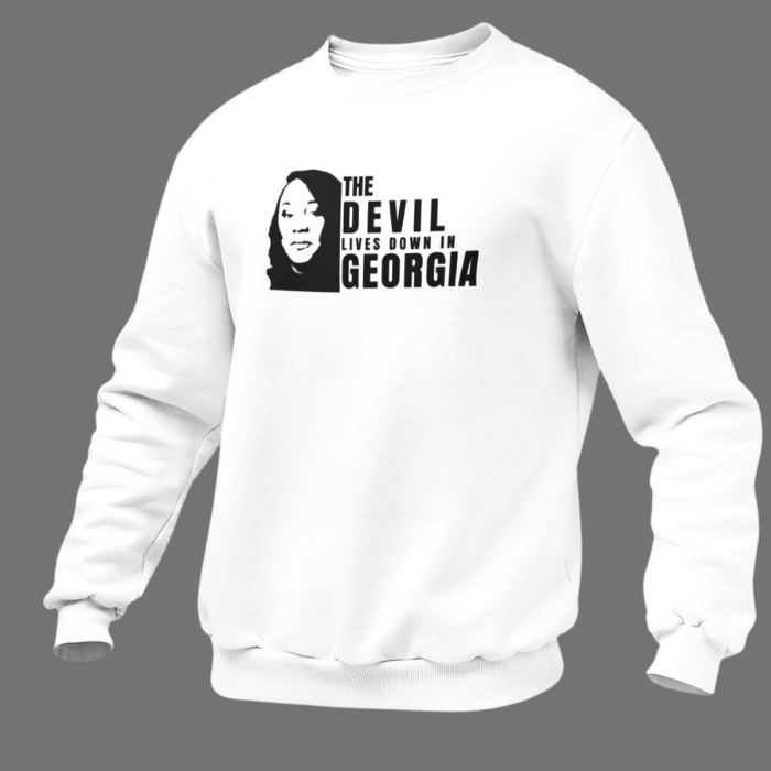 Devil Lives Down In Georgia Sweatshirt - The Right Side PrintsDevil Lives Down In Georgia SweatshirtHoodieWhiteSmall