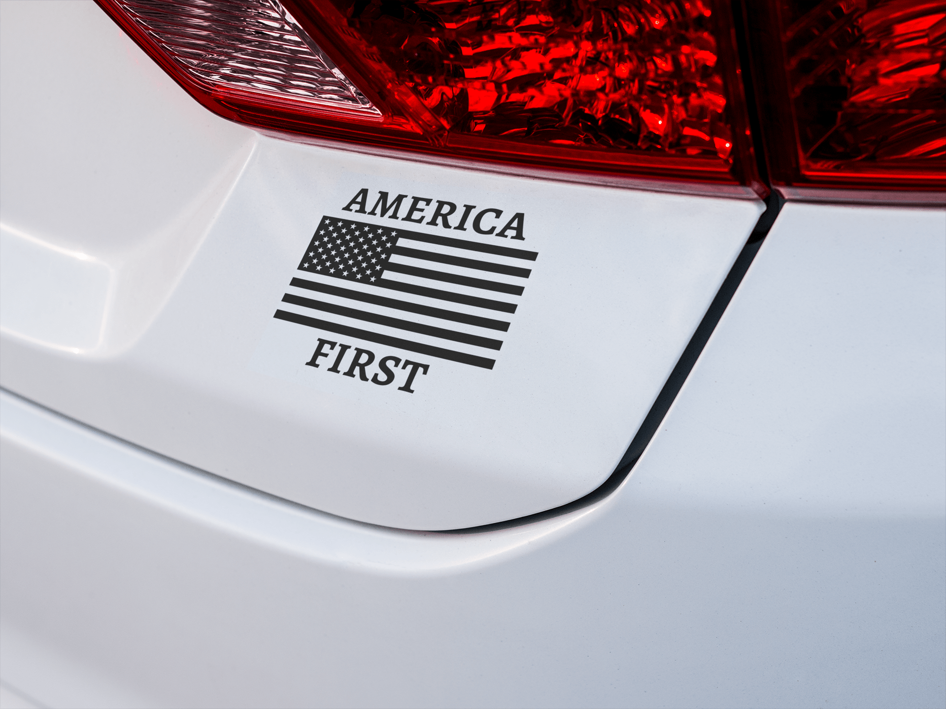 America First Decal - The Right Side PrintsAmerica First DecalAccessories7"x7"White