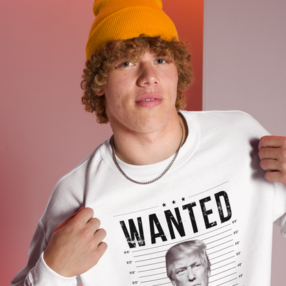 Wanted for President Sweatshirt - The Right Side Prints