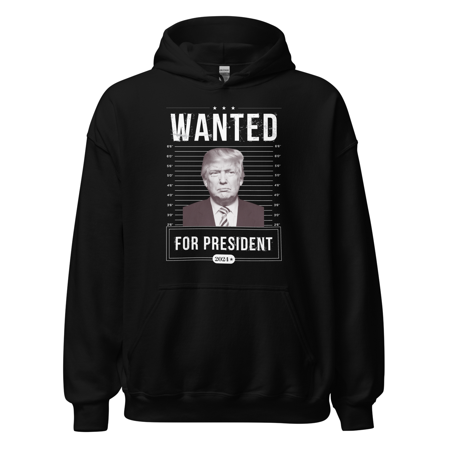 Wanted for President Hoodie - The Right Side Prints