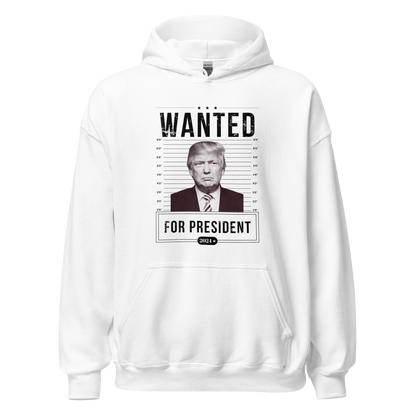 Wanted for President Hoodie - The Right Side Prints