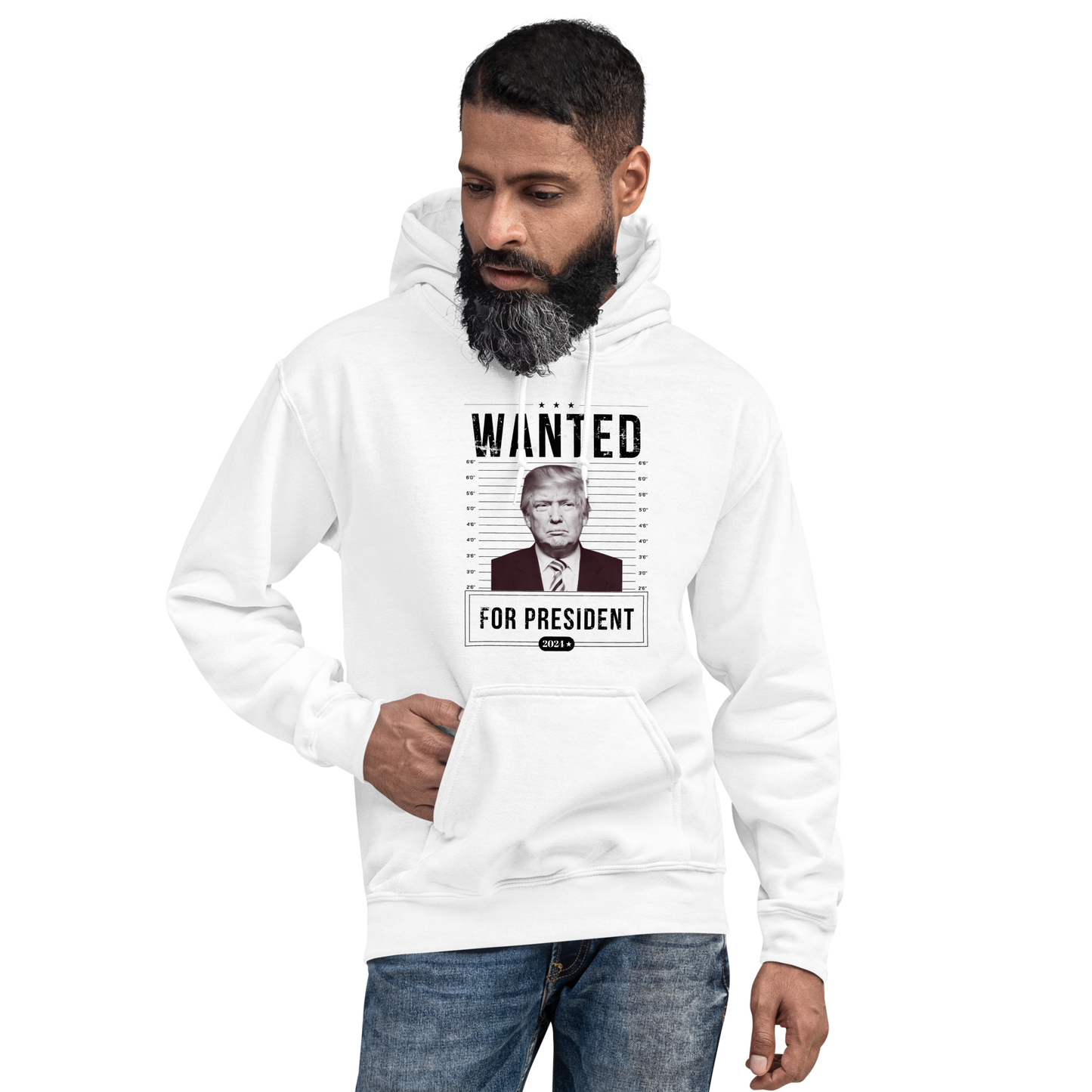 Wanted for President Hoodie - The Right Side Prints