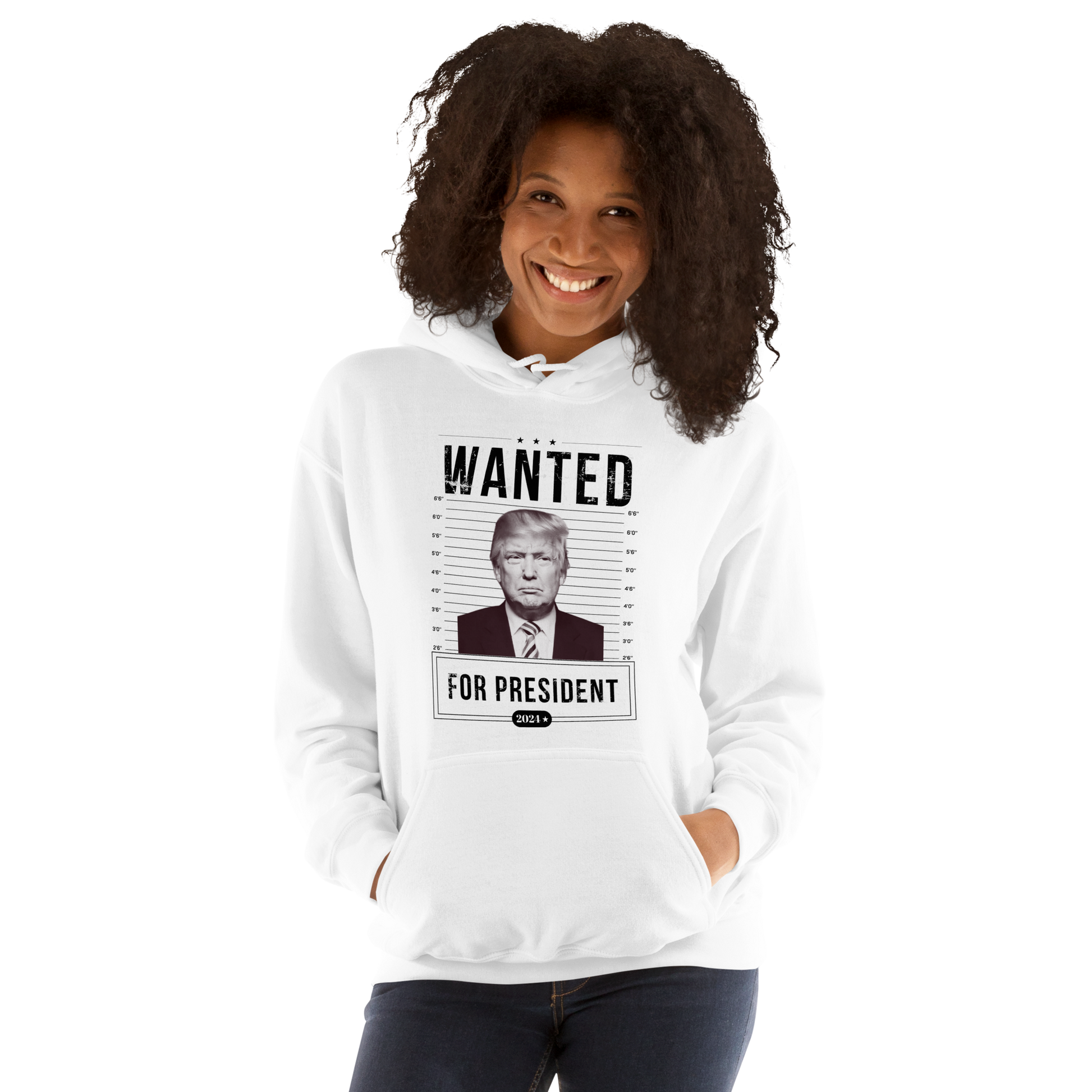 Wanted for President Hoodie - The Right Side Prints