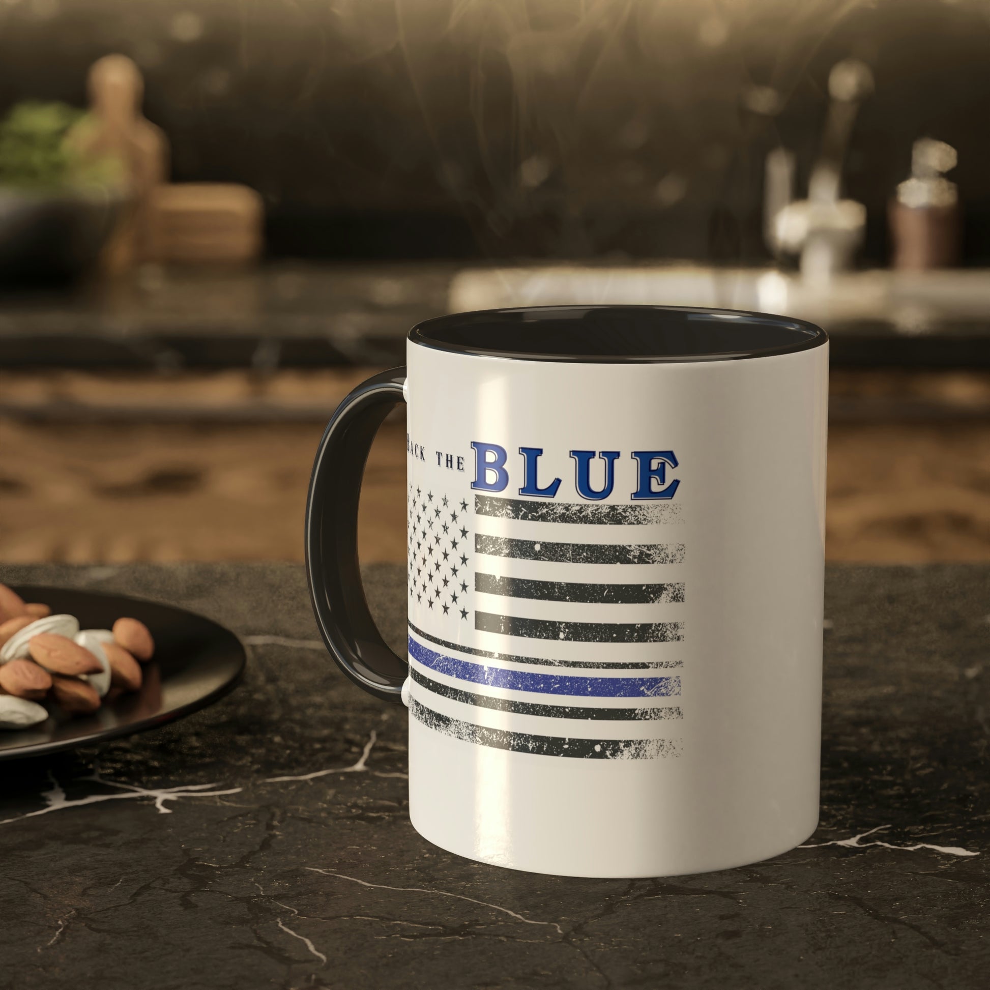 Back the Blue -  Mug with Color - The Right Side Prints