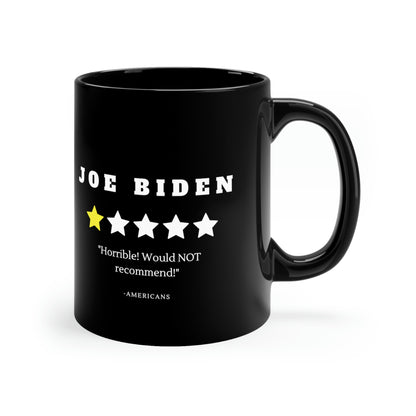 Joe Biden reviews 11oz Black Mug - The Right Side Prints