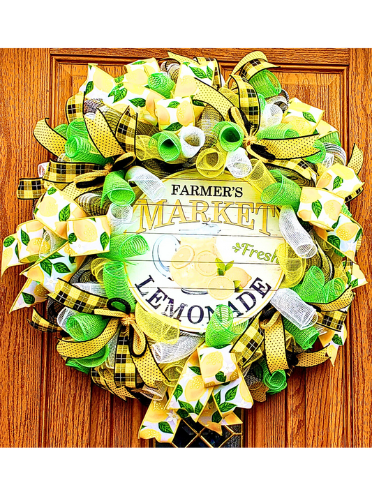 Farmhouse Lemon Wreath - The Right Side Prints