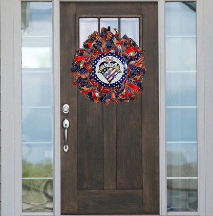 Patriotic Front Door Wreath - The Right Side Prints