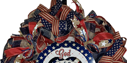 Patriotic Front Door Wreath - The Right Side Prints