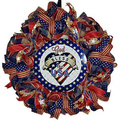 Patriotic Front Door Wreath - The Right Side Prints