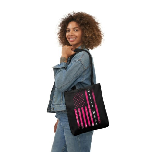 Ultra MAGA pink and black tote