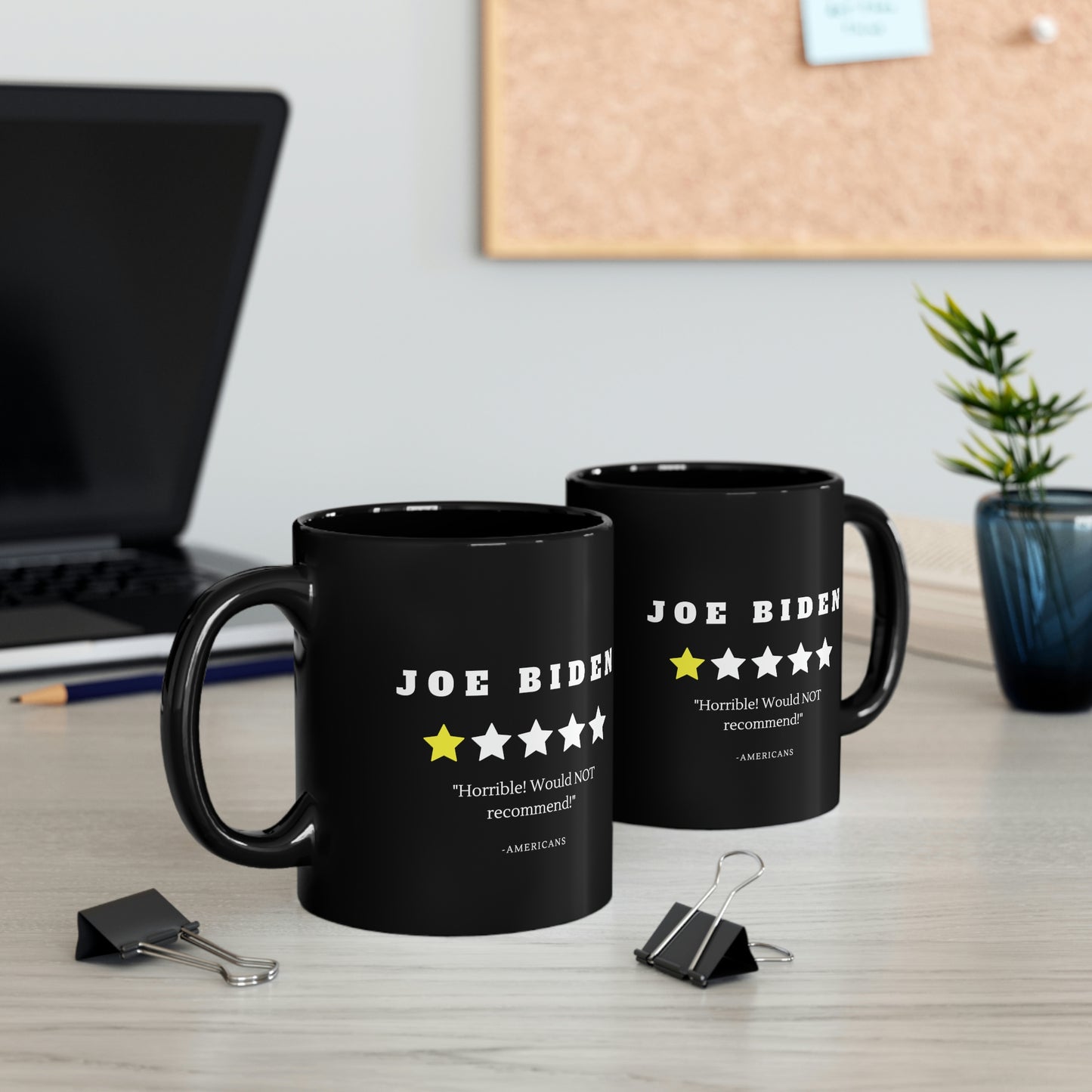 Joe Biden reviews 11oz Black Mug - The Right Side Prints