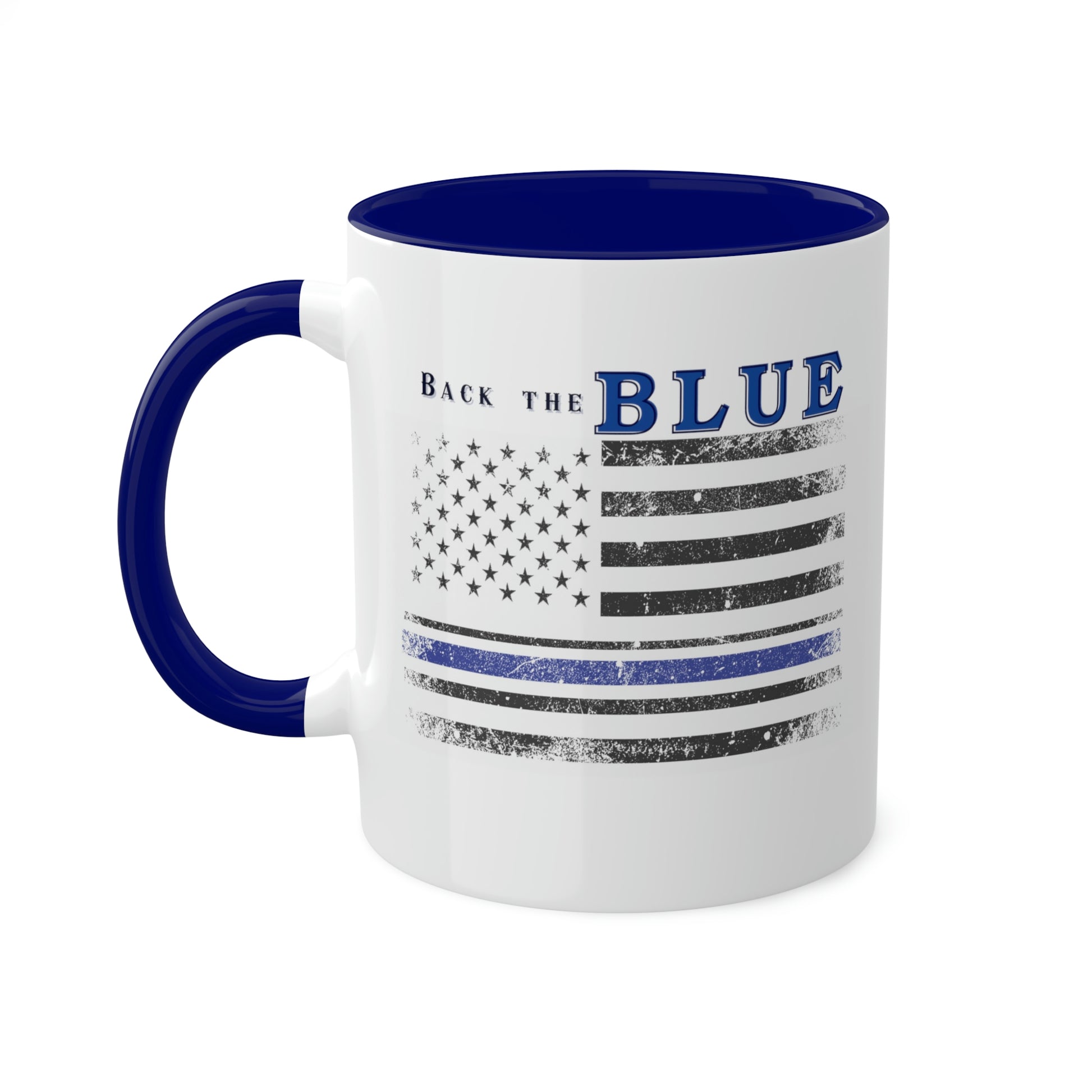 Back the Blue -  Mug with Color - The Right Side Prints