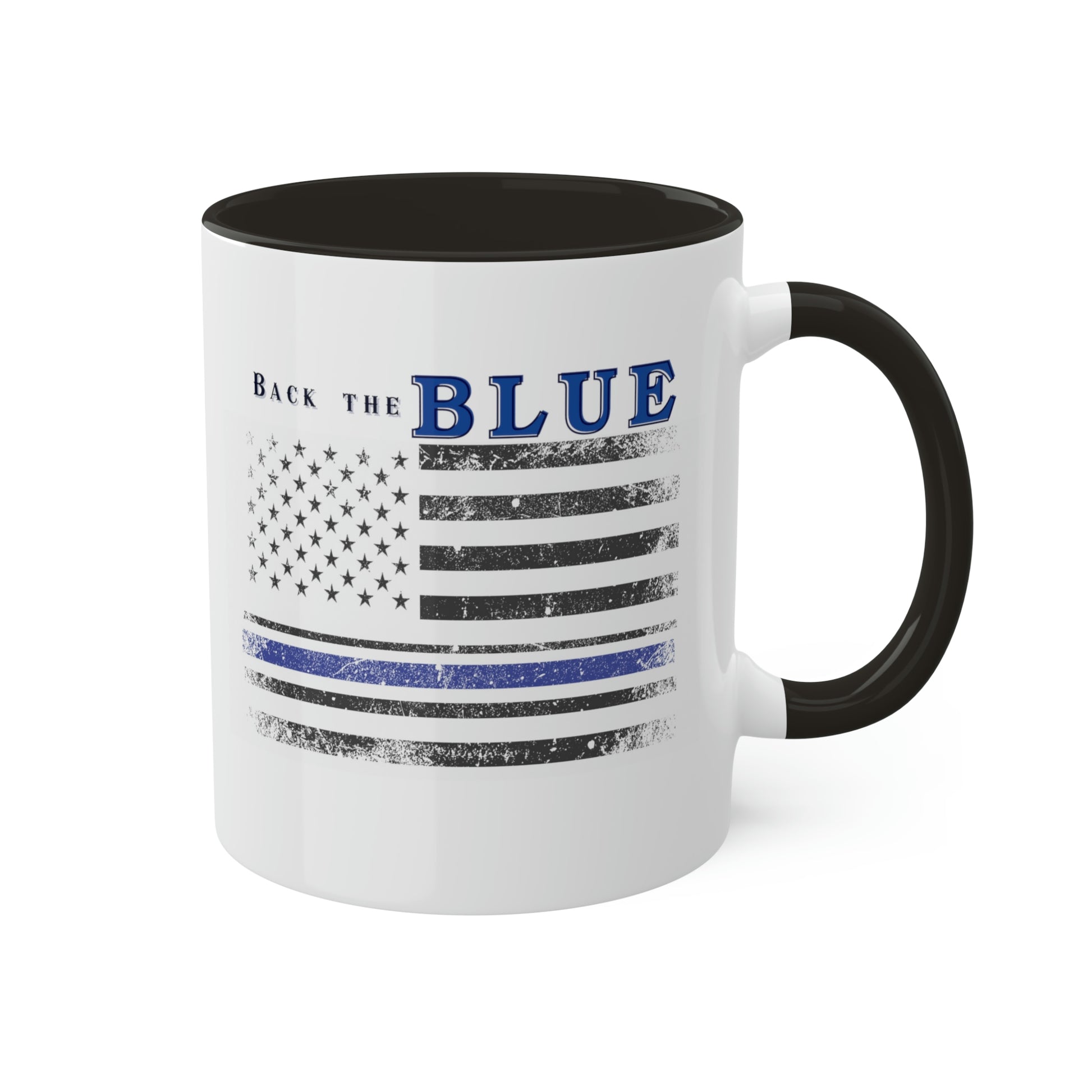 Back the Blue -  Mug with Color - The Right Side Prints