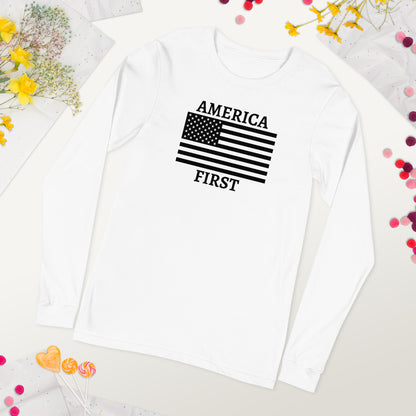 Women's America Frist Long Sleeve Tee - The Right Side Prints